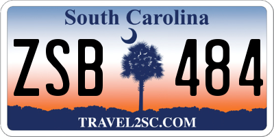 SC license plate ZSB484