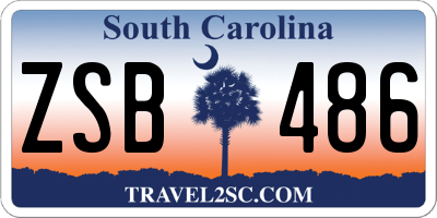 SC license plate ZSB486