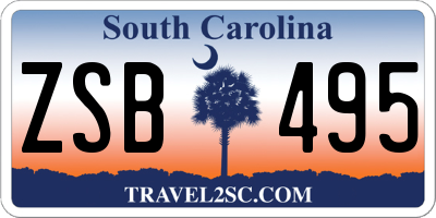 SC license plate ZSB495