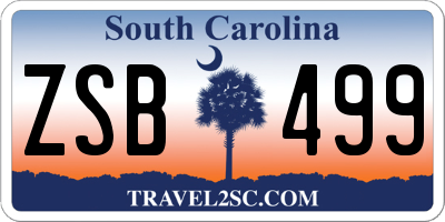 SC license plate ZSB499