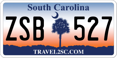 SC license plate ZSB527