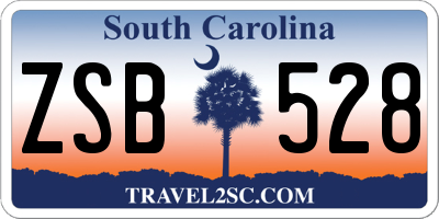 SC license plate ZSB528