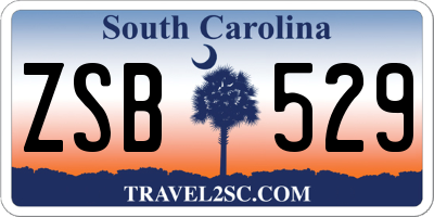 SC license plate ZSB529