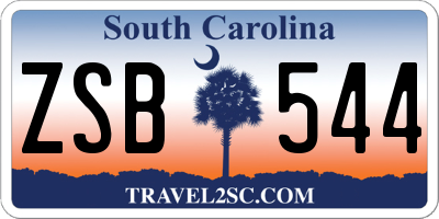 SC license plate ZSB544