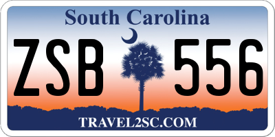 SC license plate ZSB556