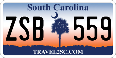 SC license plate ZSB559