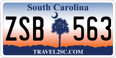 SC license plate ZSB563