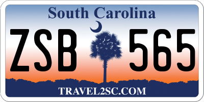 SC license plate ZSB565