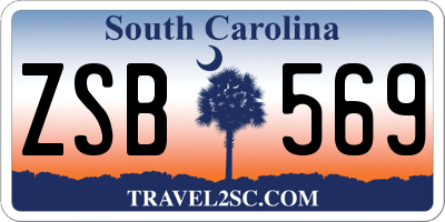 SC license plate ZSB569