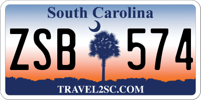 SC license plate ZSB574