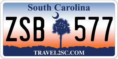SC license plate ZSB577
