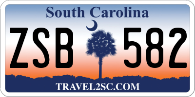 SC license plate ZSB582
