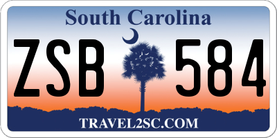 SC license plate ZSB584