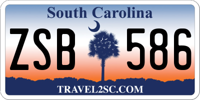 SC license plate ZSB586