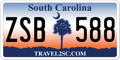 SC license plate ZSB588