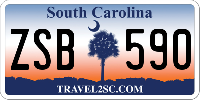 SC license plate ZSB590