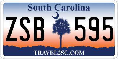 SC license plate ZSB595