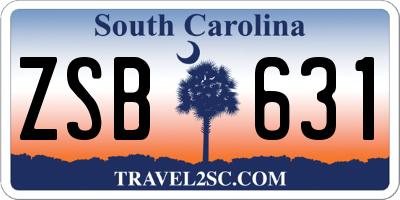 SC license plate ZSB631