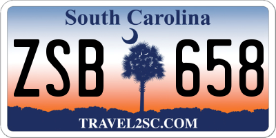 SC license plate ZSB658