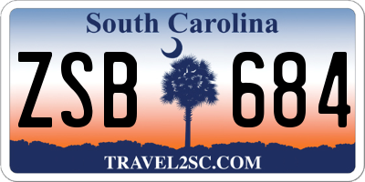 SC license plate ZSB684