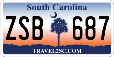 SC license plate ZSB687