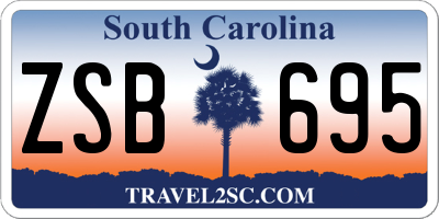 SC license plate ZSB695