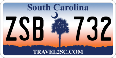 SC license plate ZSB732