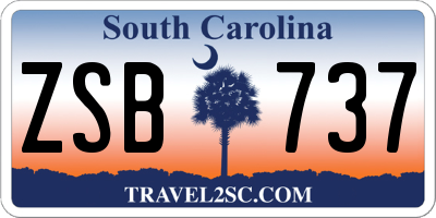 SC license plate ZSB737
