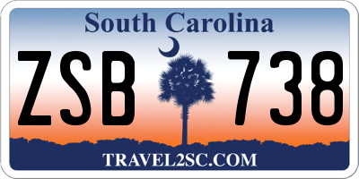 SC license plate ZSB738