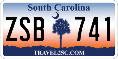 SC license plate ZSB741