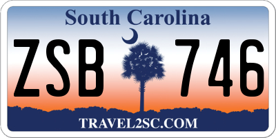 SC license plate ZSB746
