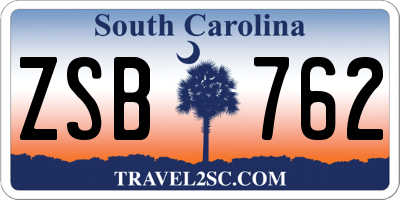 SC license plate ZSB762