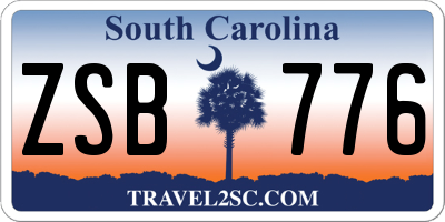 SC license plate ZSB776