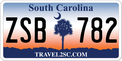 SC license plate ZSB782