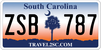 SC license plate ZSB787