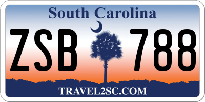 SC license plate ZSB788