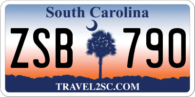 SC license plate ZSB790