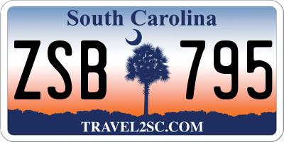 SC license plate ZSB795
