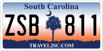 SC license plate ZSB811
