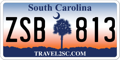 SC license plate ZSB813