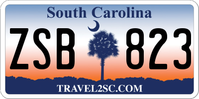 SC license plate ZSB823