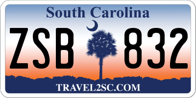 SC license plate ZSB832