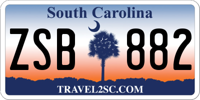 SC license plate ZSB882