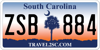 SC license plate ZSB884