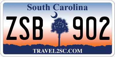 SC license plate ZSB902