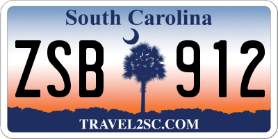 SC license plate ZSB912