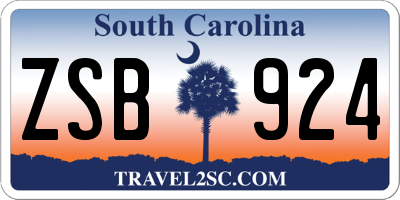 SC license plate ZSB924