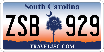SC license plate ZSB929