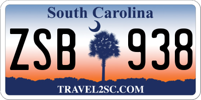 SC license plate ZSB938