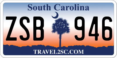 SC license plate ZSB946